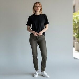 DL1961 Florence Jeans Women's Dark Grey Wash Skinny Leg Size 2 26